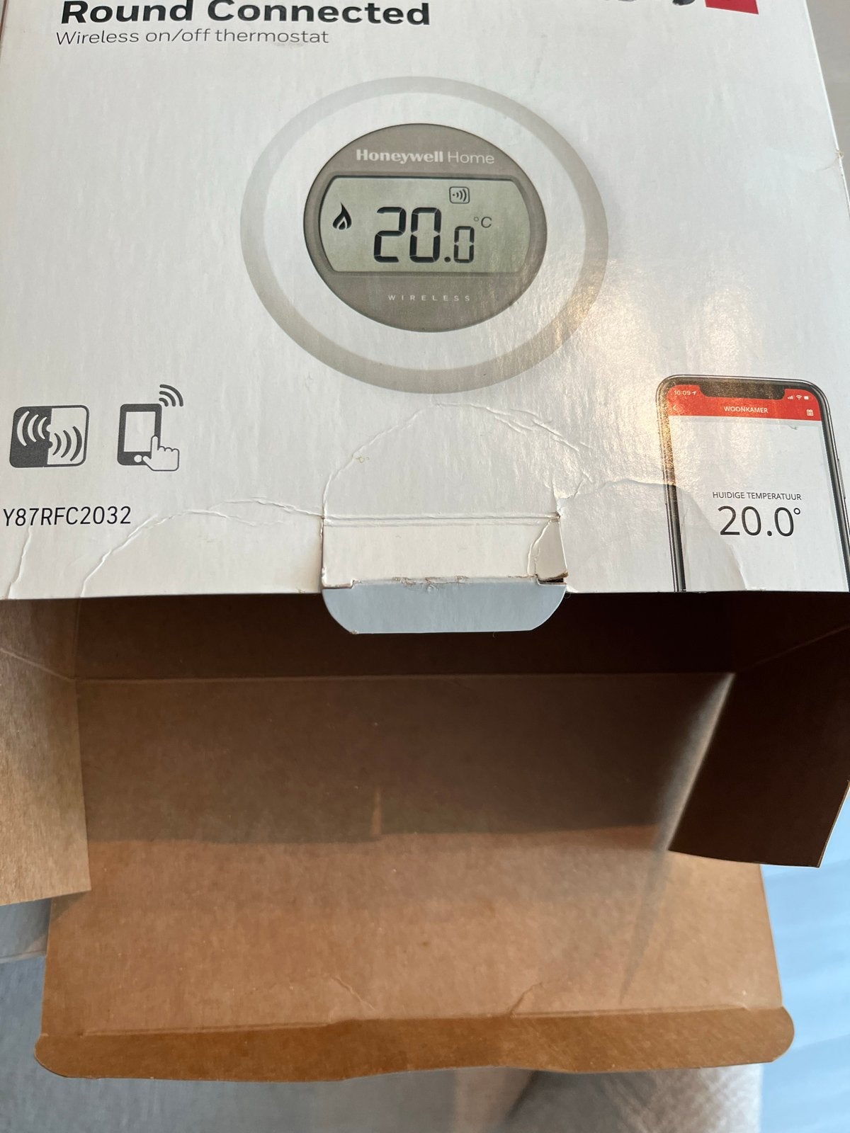 Honeywell Home Round Connected Draadloze Thermostaat, Ophalen, Slimme thermostaat, Gebruikt