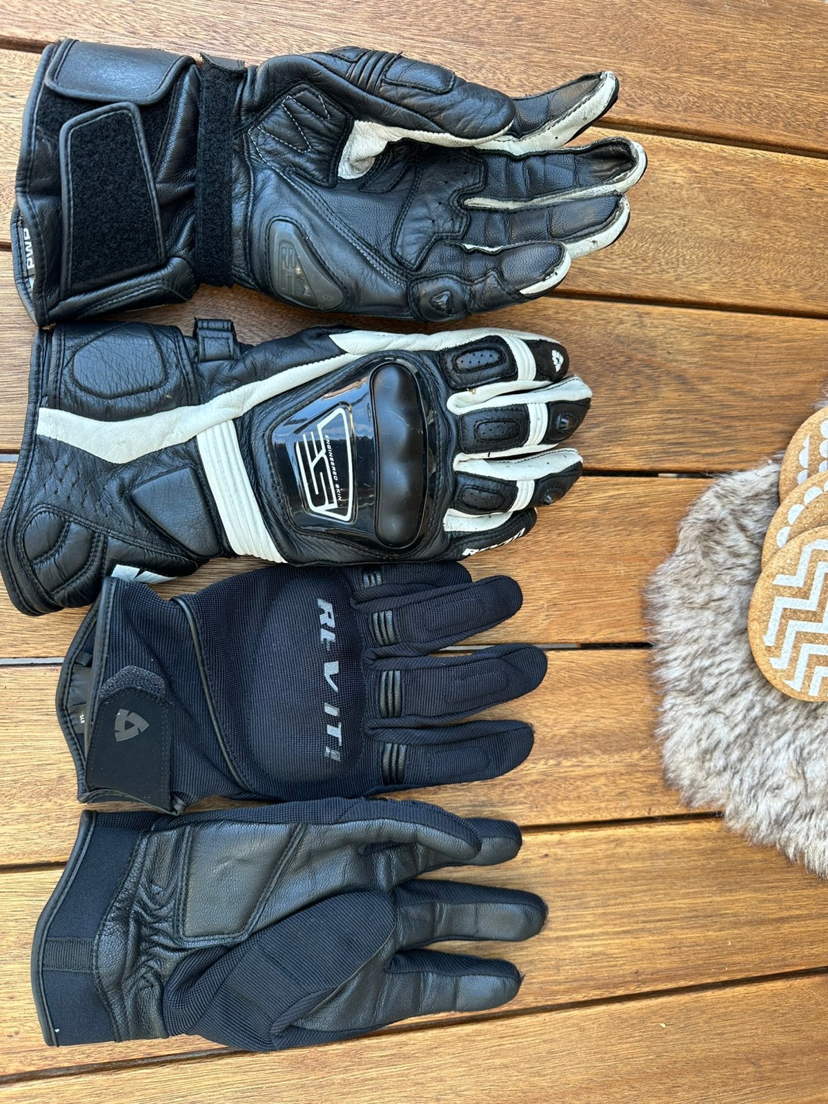 ✅ REV’IT handschoen XYL/XL, race, leer en zomer, koel ‼️, Ophalen, Tweedehands, Heren, Handschoenen