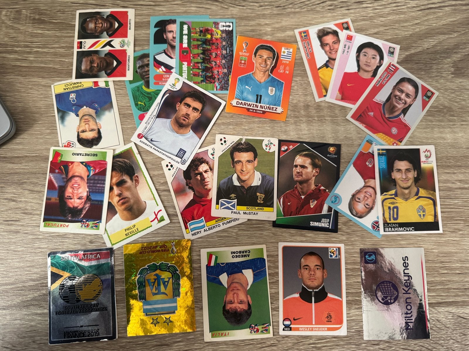 22 Panini B-keuze voetbal plaatjes, Ophalen of Verzenden, Gebruikt, Buitenlandse clubs, Poster, Plaatje of Sticker