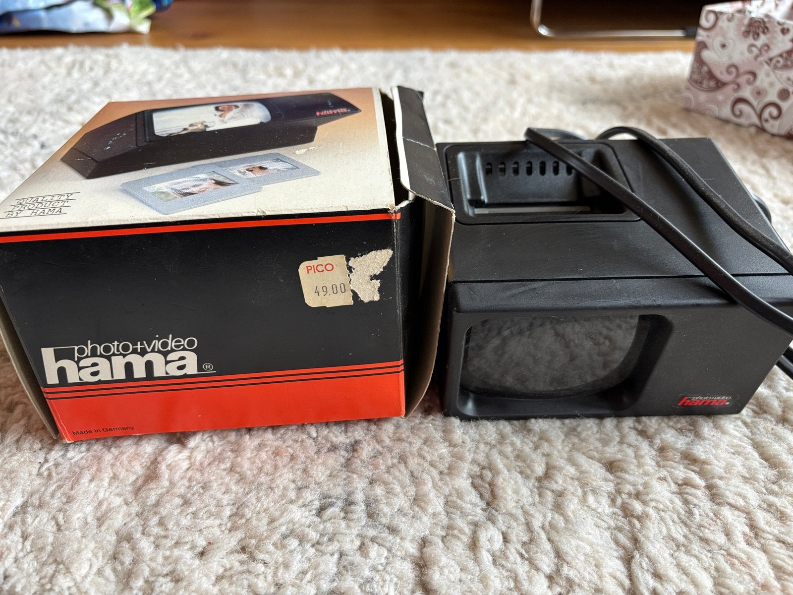 Hama Photo+Video Pico Diaprojector - Vintage, Ophalen, Gebruikt, Met scherm
