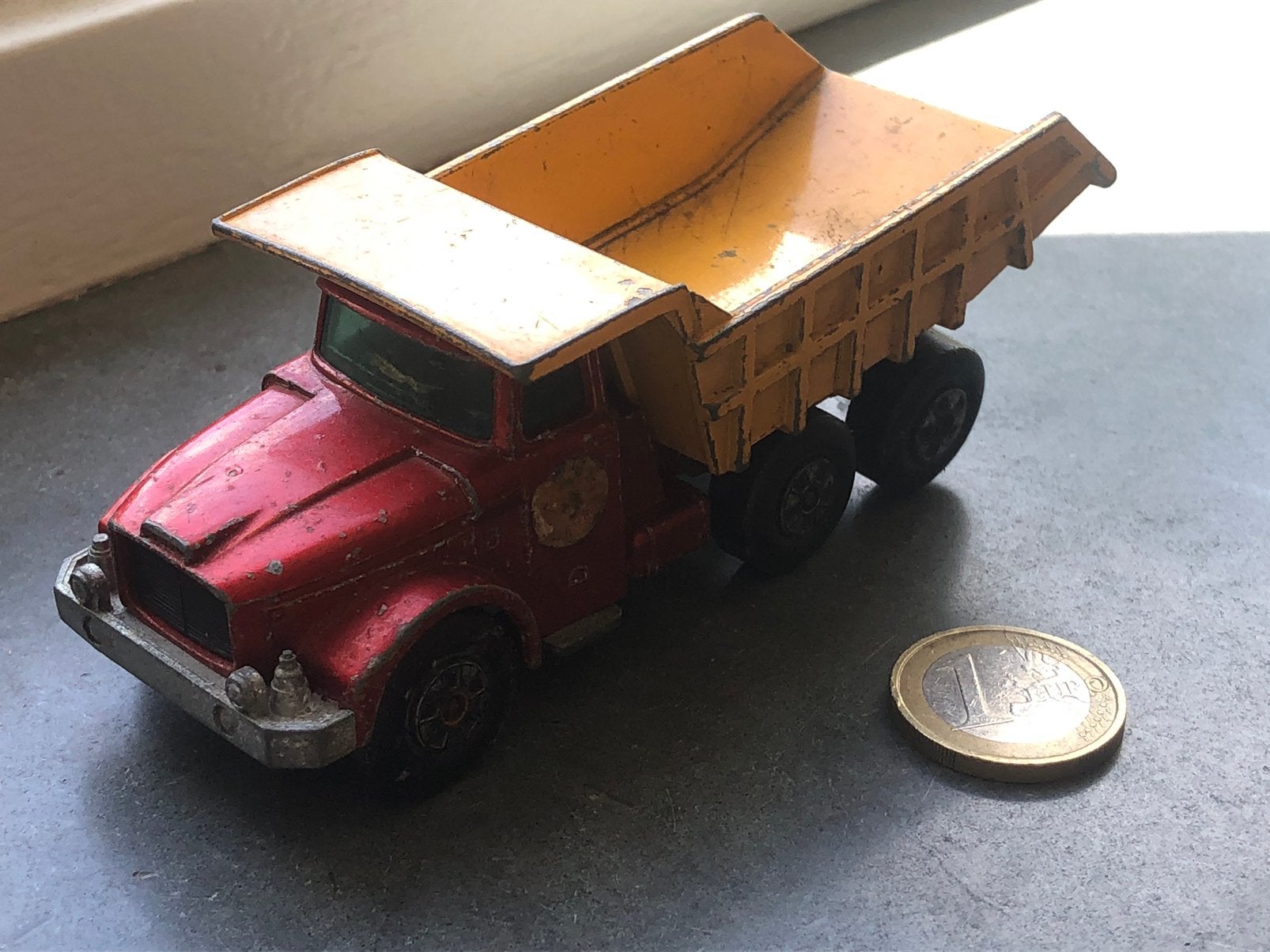 Matchbox SuperKings 1971 SCAMMEL CONTRACTOR (kiepauto), Ophalen of Verzenden, Gebruikt, Bus of Vrachtwagen
