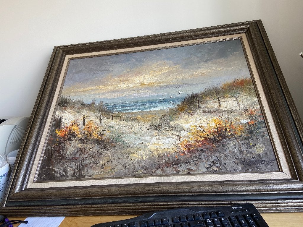 Landschapschilderij Jan de Graaf, Antiek en Kunst, Kunst | Schilderijen | Klassiek, Acrylverf, Doek, Realistisch, Overige onderwerpen