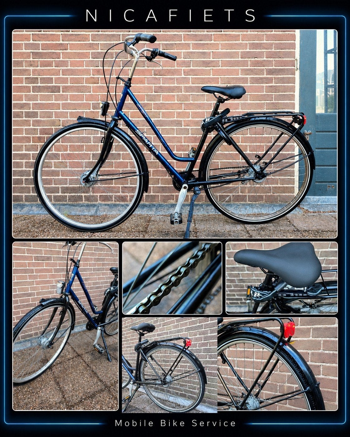 Sparta City Bike – 28 inch – 3 Gears - Low step-through fram, Gebruikt, Geen, Geen, Sparta