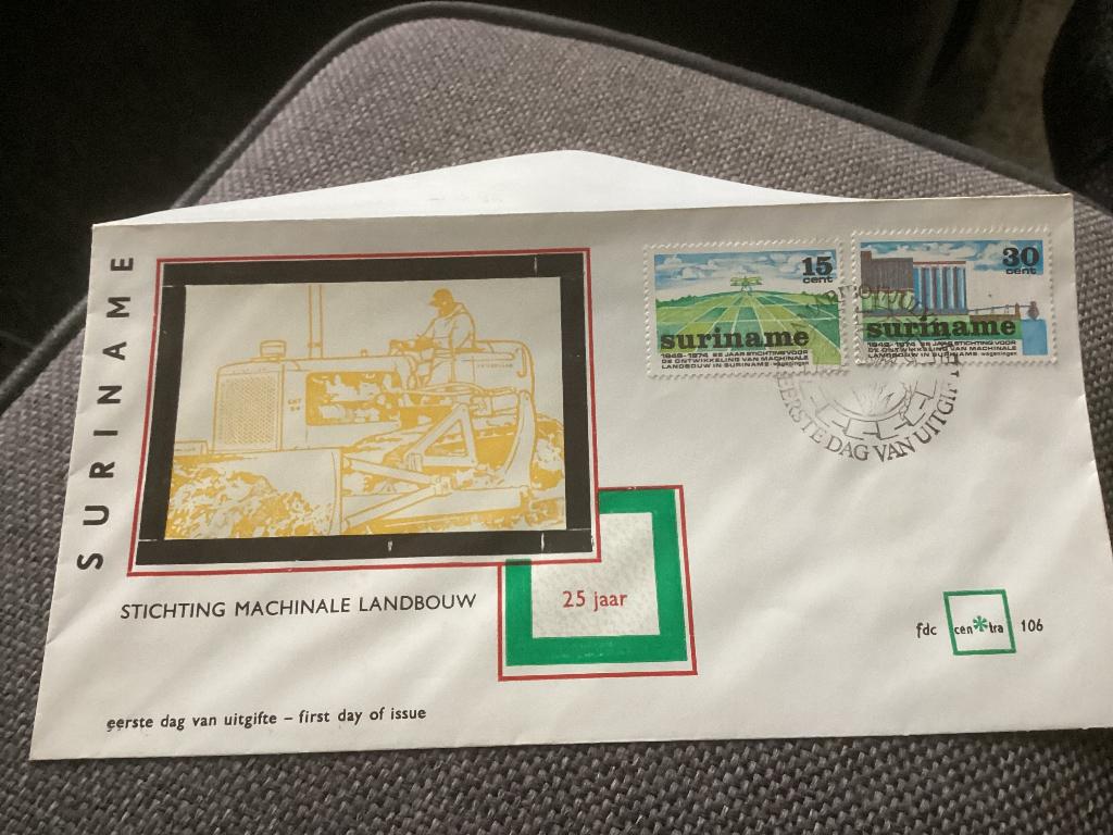 No2011 Suriname E106   Nederland jaargangen fdc 1963 tm, Ophalen, Onbeschreven, Nederland