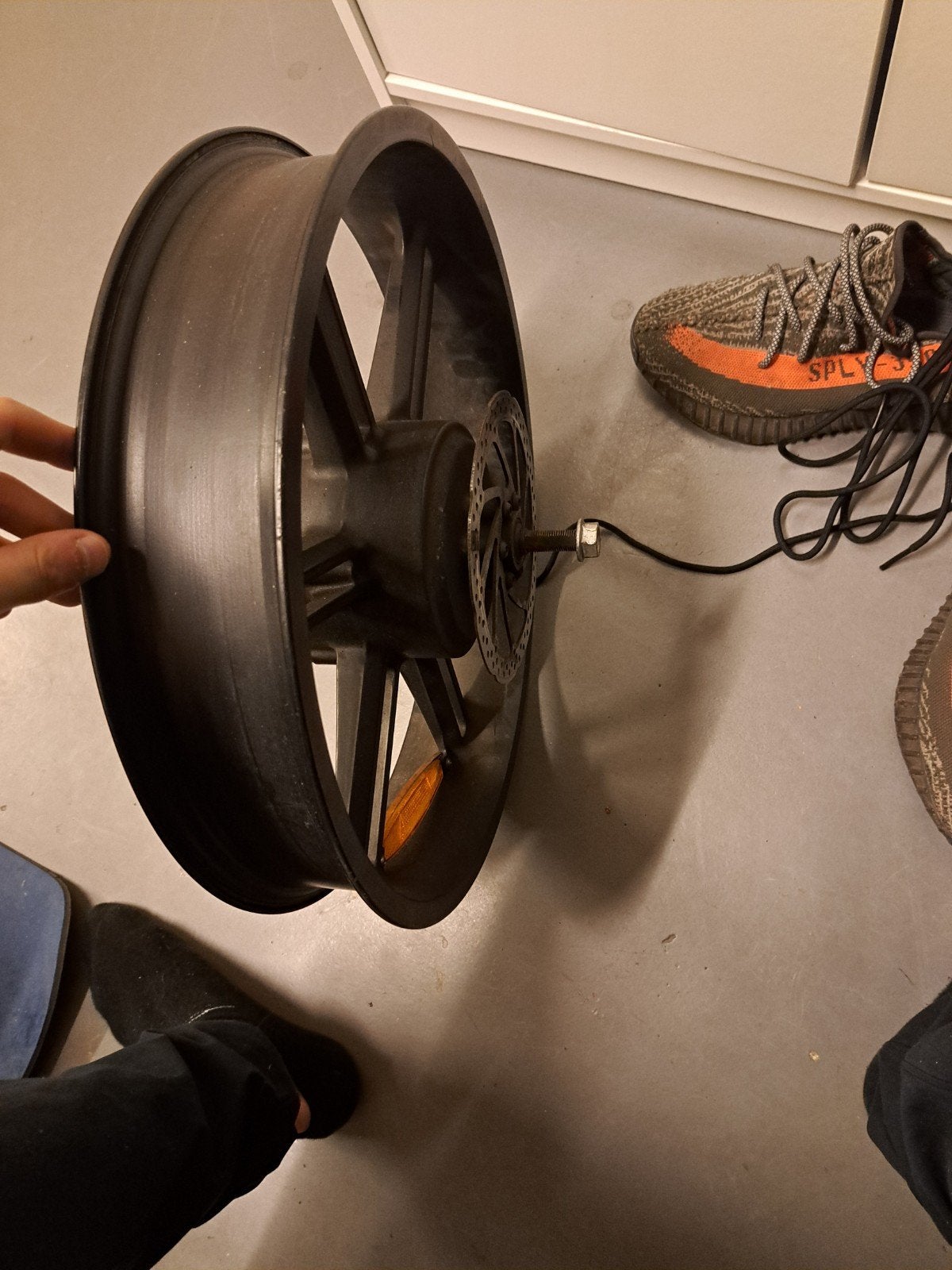 Elektrische fiets achterwiel met motor, Fietsen en Brommers, Fietsonderdelen, Gebruikt, Onbekend, Ophalen of Verzenden, Aluminium
