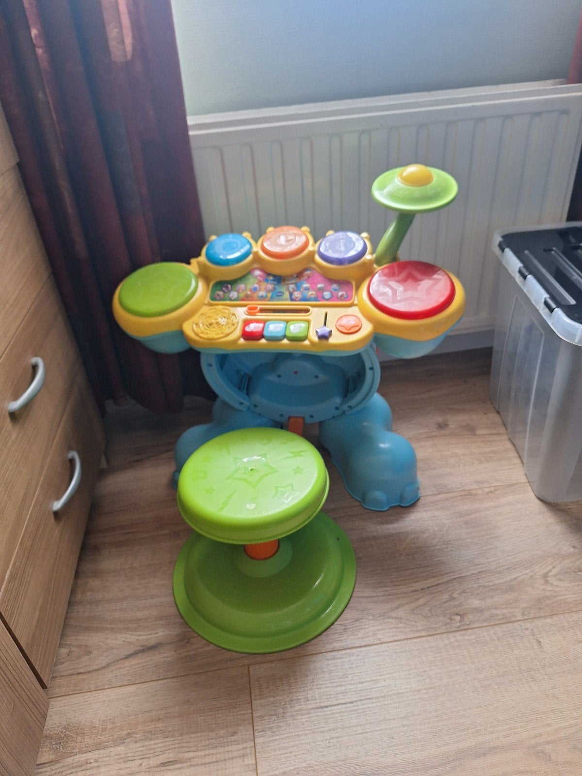 VTech Baby Muziek Drumstel met Krukje, Ophalen, Gebruikt, Jongen of Meisje