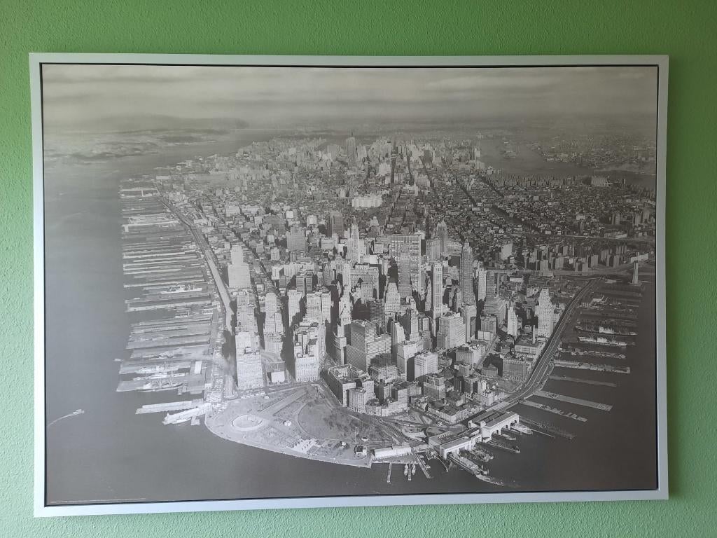 Foto schilderij New York Manhattan Ikea, Ophalen, 125 cm of meer, Zo goed als nieuw, Schilderij