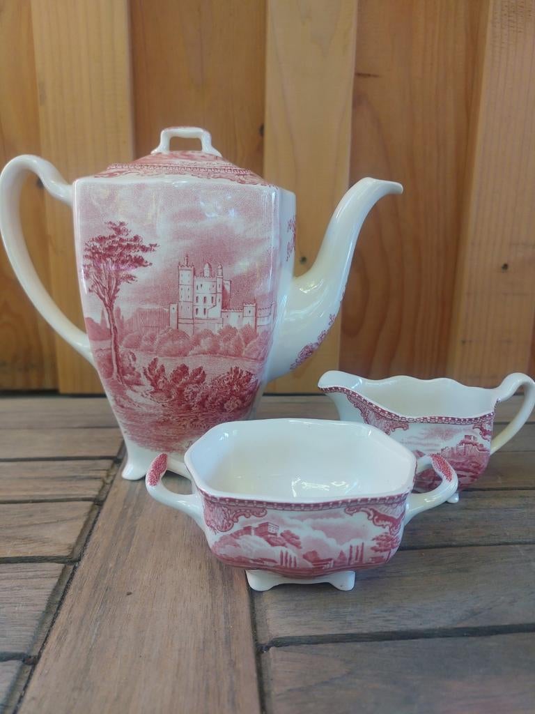 Thee/koffiepot met suiker en melkkannetje, Antiek en Kunst, Ophalen of Verzenden