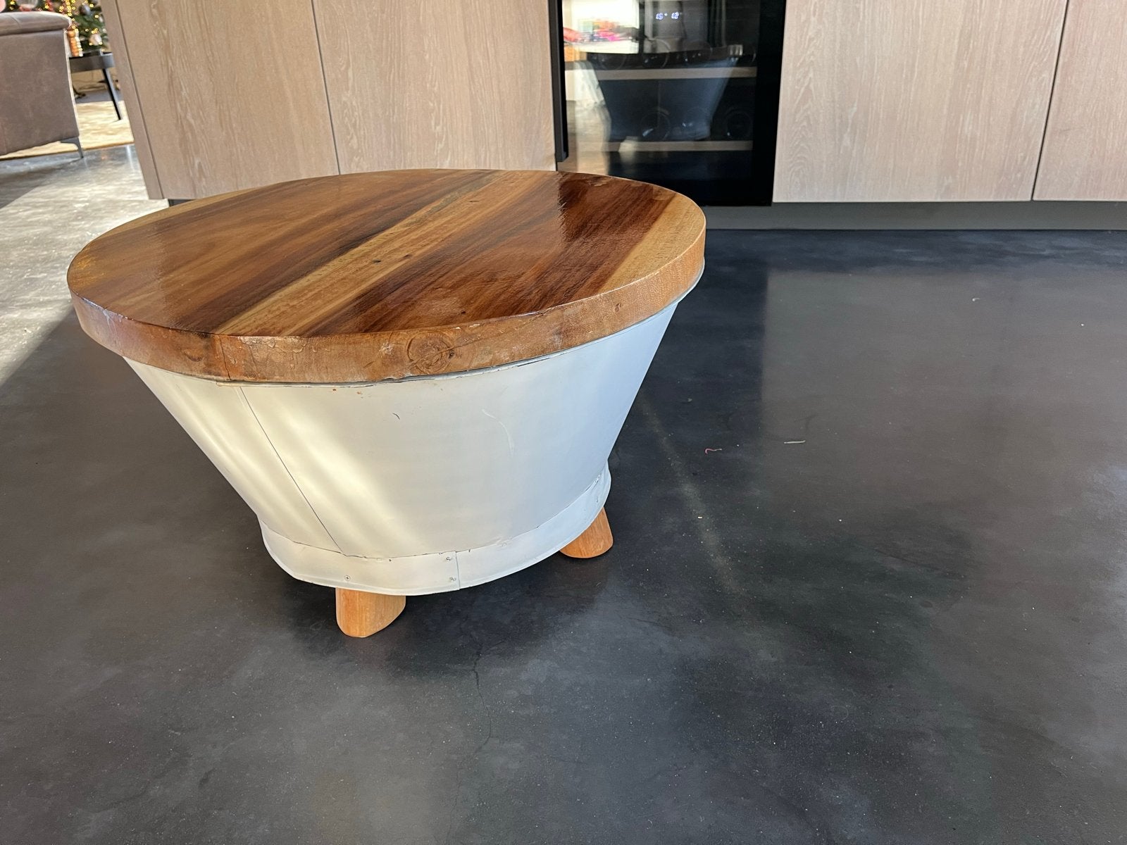 BY-BOO BUCKET Houten design salontafels, Huis en Inrichting, Ophalen, Gebruikt, Rond, 50 tot 100 cm