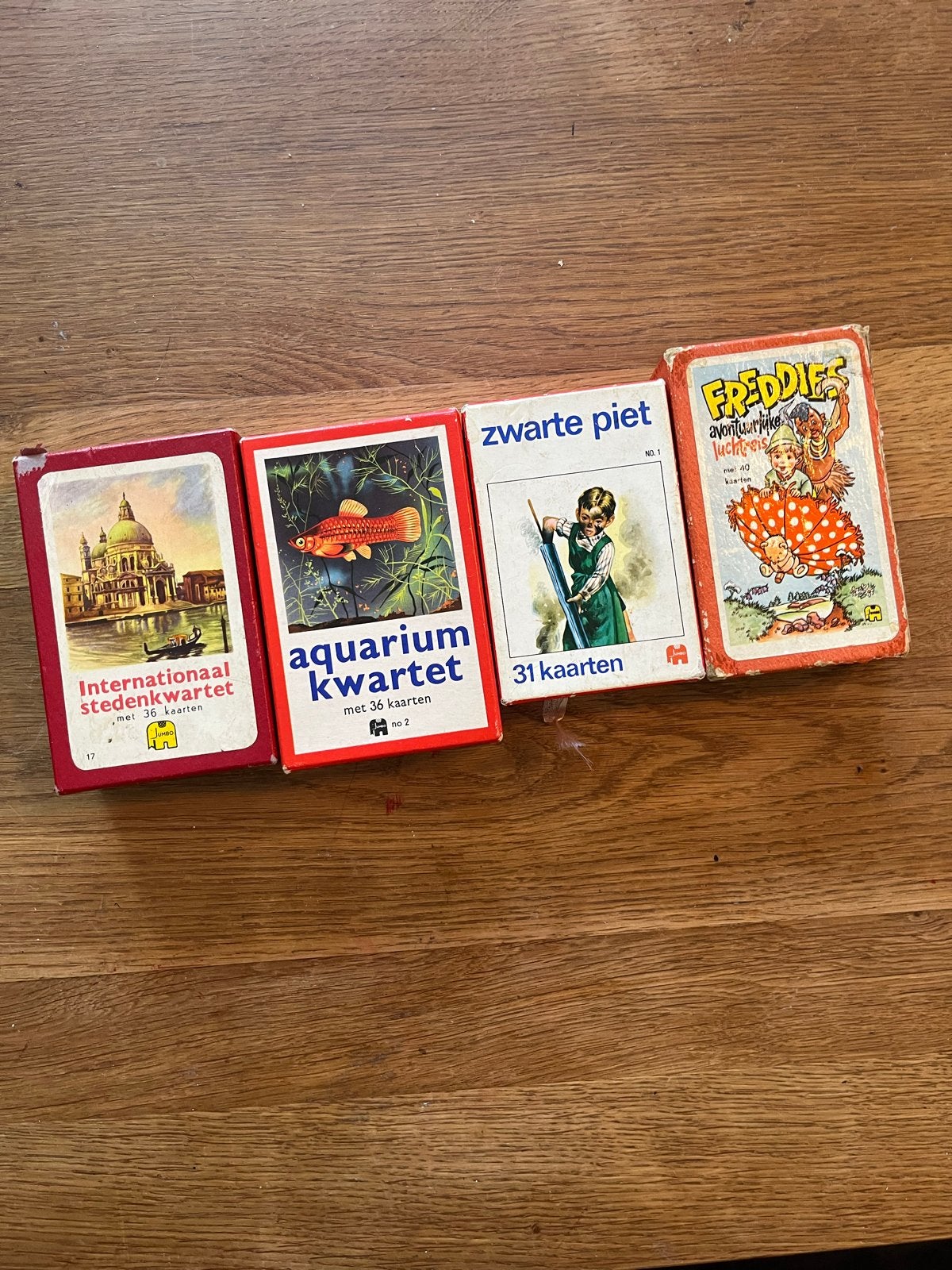 Vintage Jumbo kwartet Spellen - 4 Stuks, Hobby en Vrije tijd, Gezelschapsspellen | Kaartspellen, Gebruikt, Drie of vier spelers