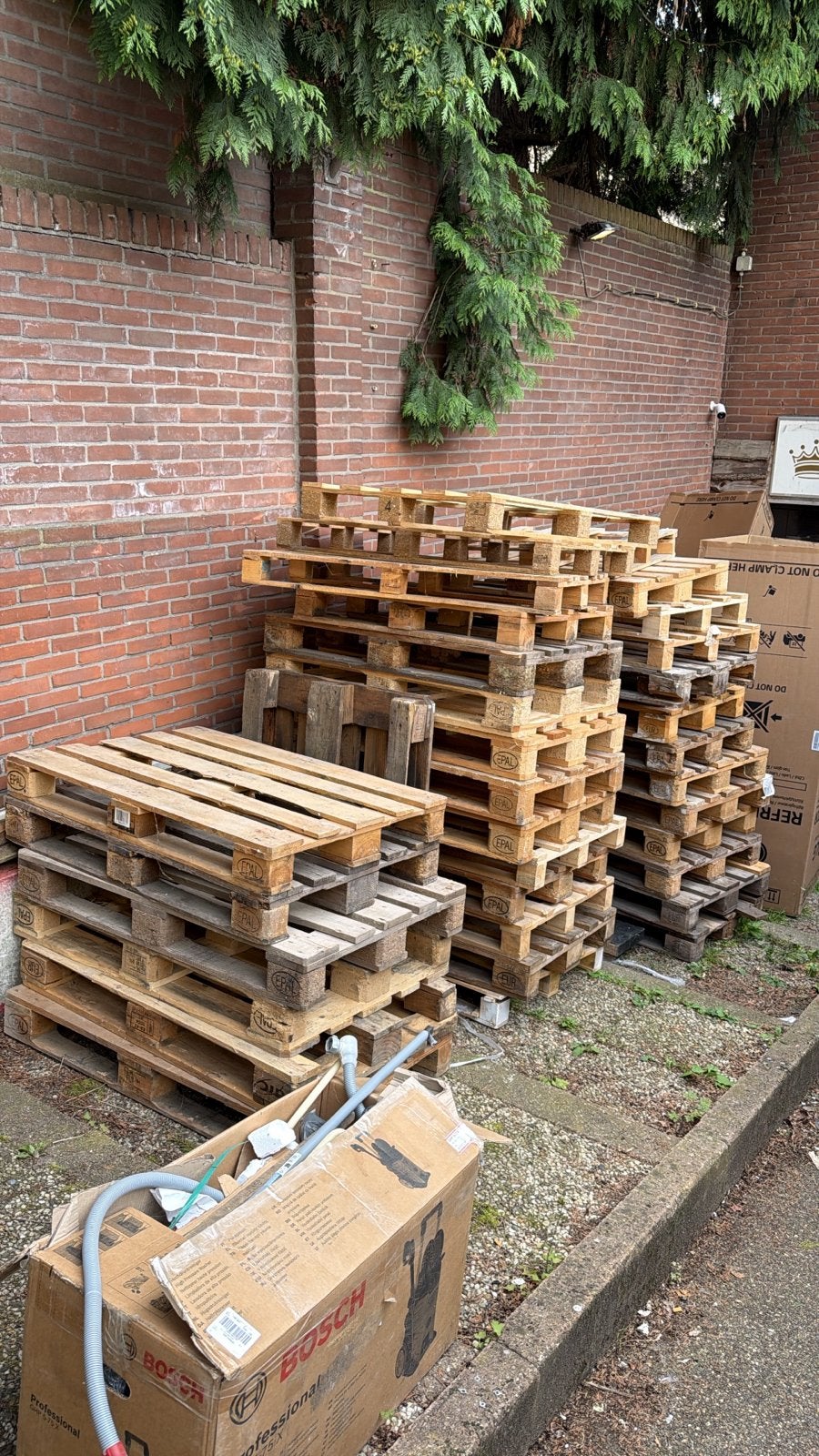 Partij gebruikte houten pallets, Ophalen, Gebruikt, Hout