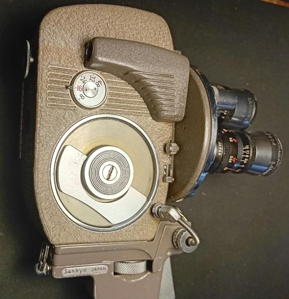 Sankyo 8mm filmcamera – ca. 70 jaar oud – werkend mechaniek, Ophalen of Verzenden, 8mm, Camera
