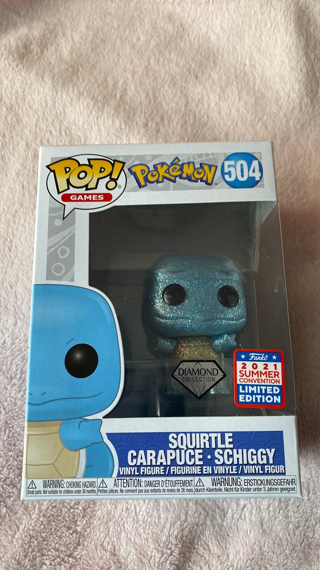 Funko Pop Pokemon Squirtle diamond 2021 summer convention, Ophalen of Verzenden, Nieuw
