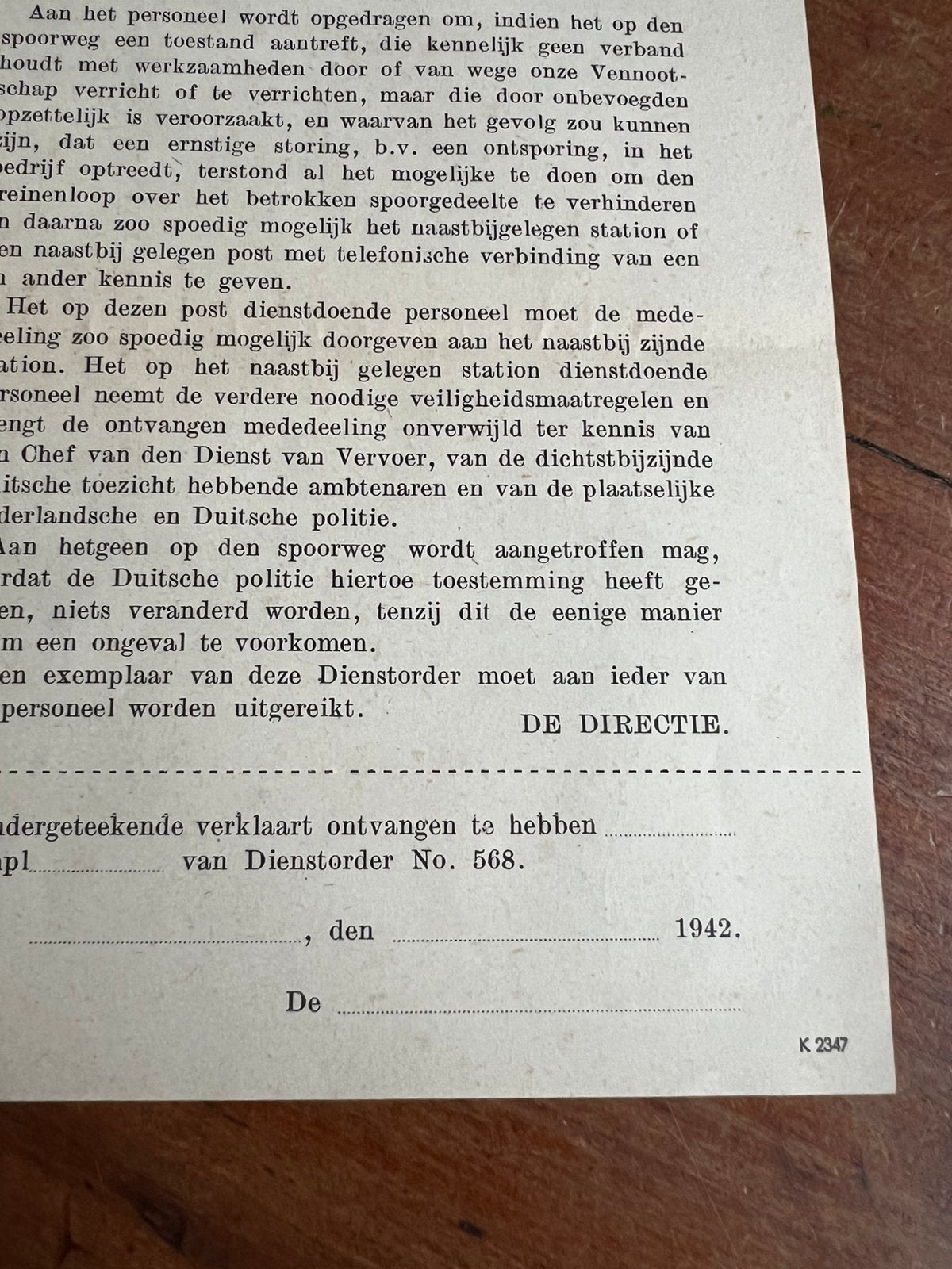 WO2 Nederlandsche Spoorwegen trein Utrecht 1942 sabotage, Verzenden, Foto of Poster, Nederland