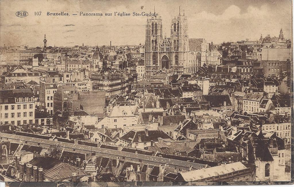 kaart Brussel, Verzamelen, Ansichtkaarten | België, Ophalen of Verzenden, Voor 1920, Gelopen, Brussel (Gewest)