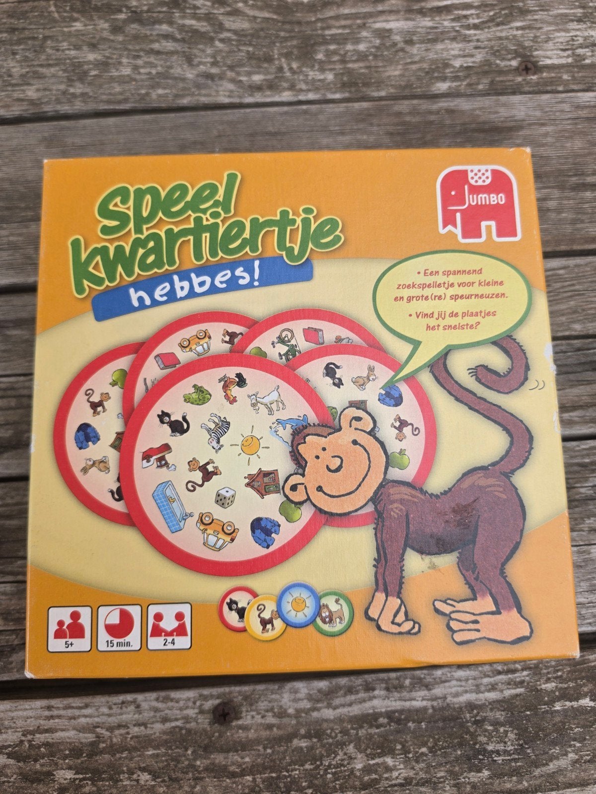 Jumbo Speel Kwartiertje Hebbes! - Zoekspel (1 fiche mist), Hobby en Vrije tijd, Gezelschapsspellen | Bordspellen, Drie of vier spelers