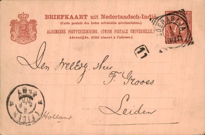 Nederlands Indië - Stempels - 1900, Verzenden, Briefkaart
