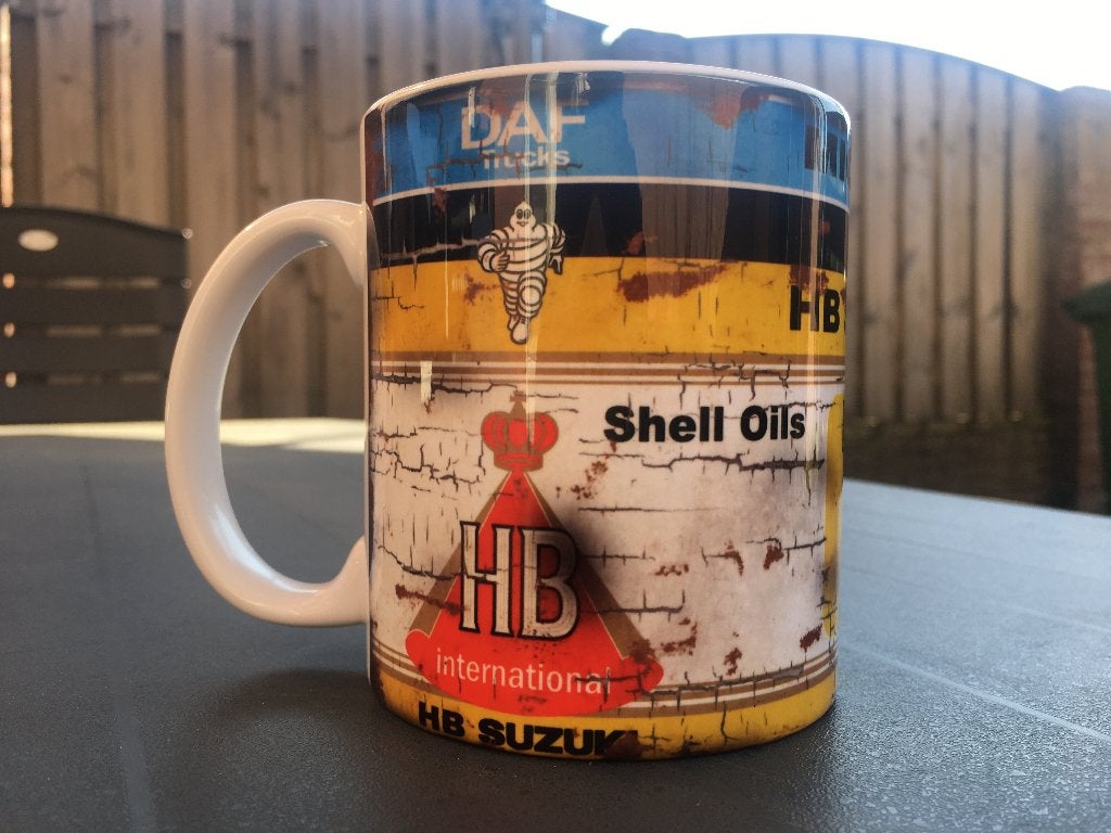✅ Barry Sheene HB Suzuki mok Vintage olie Moto GP, Ophalen of Verzenden, Nieuw, Motoren