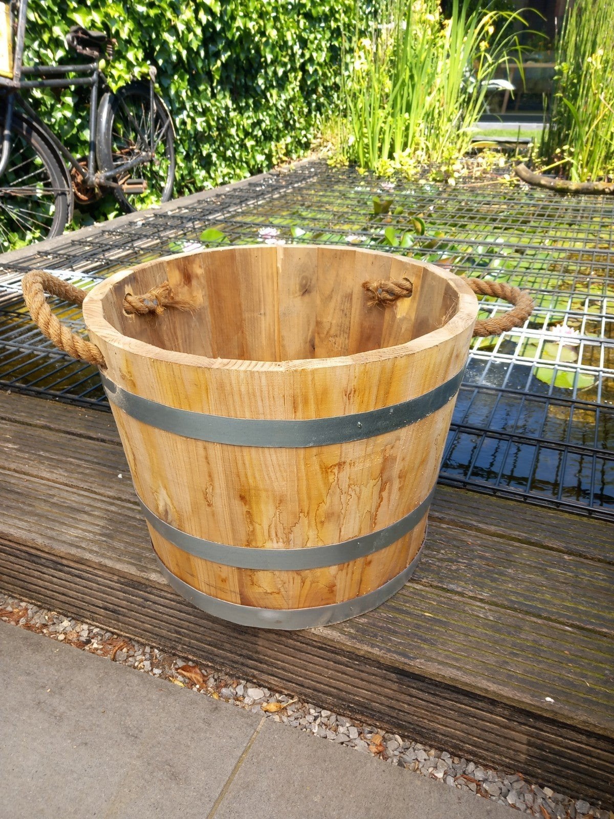 kuip bloembak vijvertje, Ophalen, Nieuw, Hout