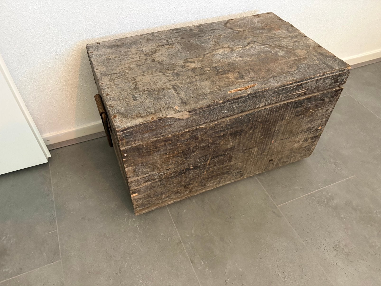 Oude houten kist, Ophalen, Zo goed als nieuw, 50 tot 100 cm, Minder dan 50 cm