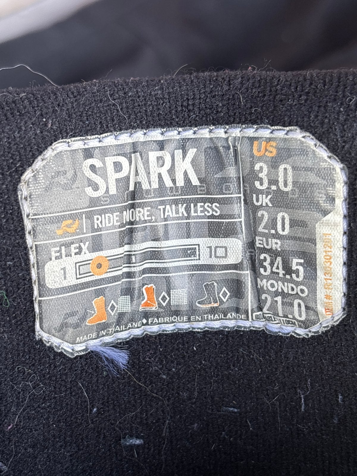 Ride Spark Snowboard Boots - Maat 34.5 (21.0 Mondo), Ophalen, Gebruikt, Snowboots