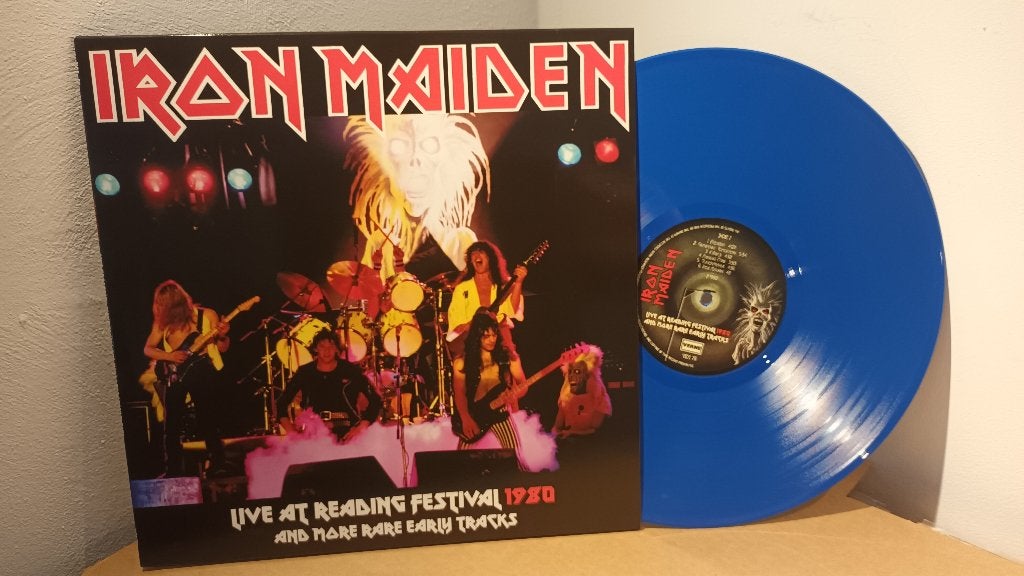 LP Iron Maiden , Live at Reading Festival 1980, Blauw Vinyl, LP, Hard Rock, Ophalen of Verzenden, Zo goed als nieuw