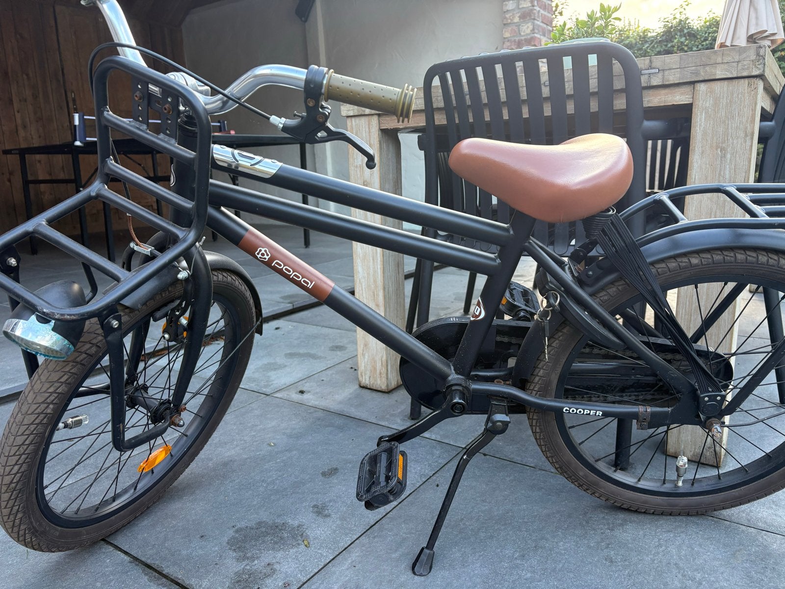 Popal Cooper 20 inch transportfiets - Zwart, Overige merken, Terugtraprem, Gebruikt, Minder dan 49 cm