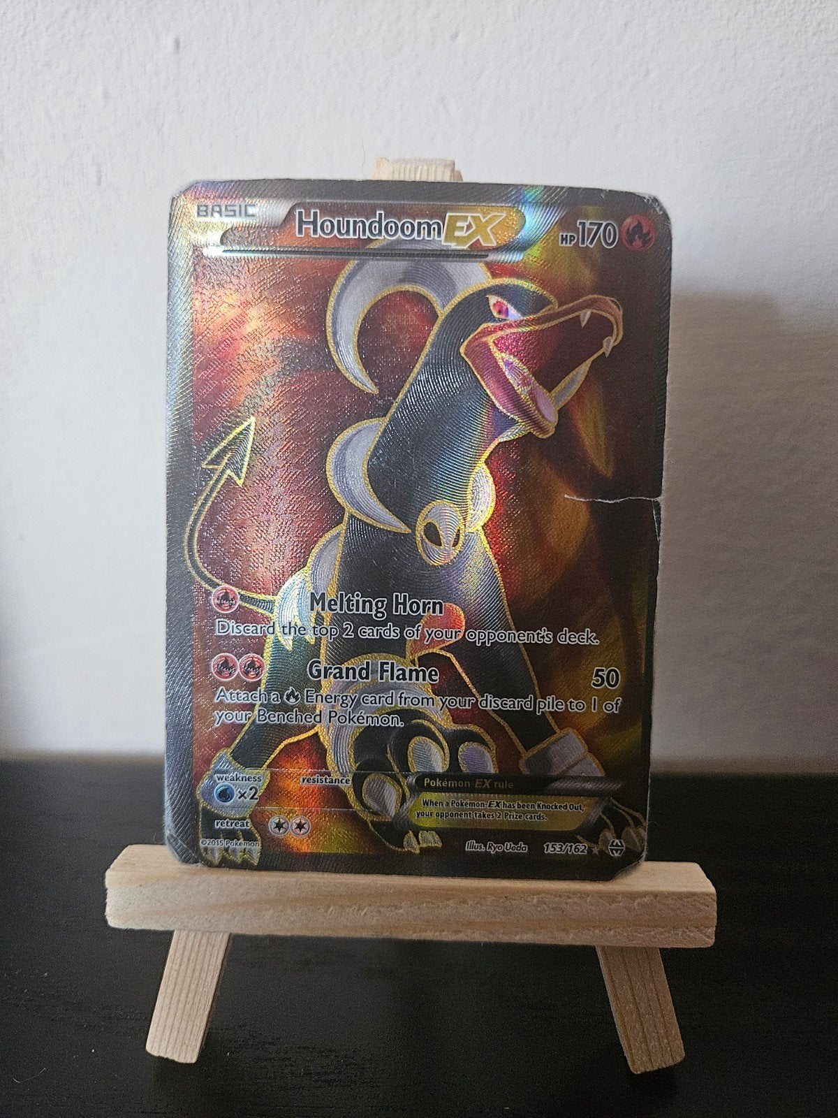 Houndoom EX #153, Ophalen of Verzenden, Gebruikt, Losse kaart, Foil