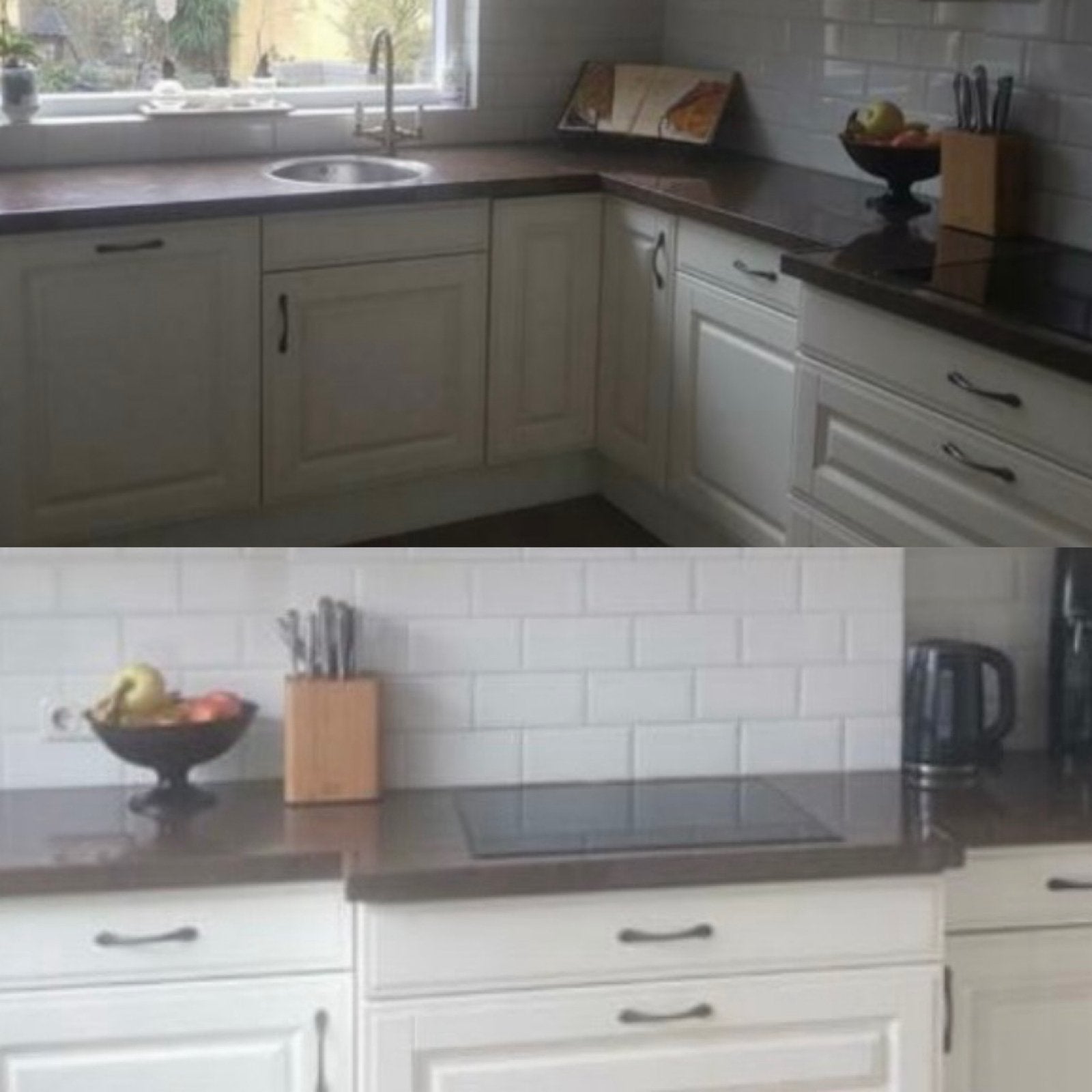 Aanrechtblad natuursteen hoek rood bruin, Huis en Inrichting, Ophalen, Zo goed als nieuw, 200 cm of meer, Minder dan 100 cm