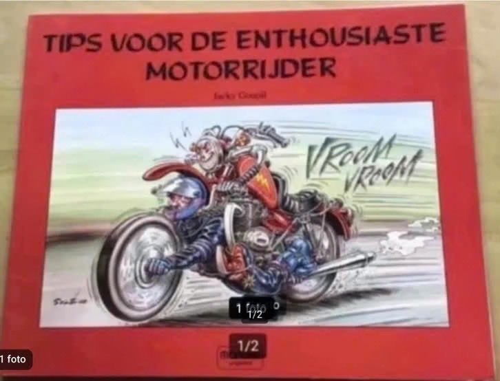 Tips voor de enthousiaste motorrijder door Jacky Goupil, Ophalen of Verzenden, Zo goed als nieuw, Cartoons