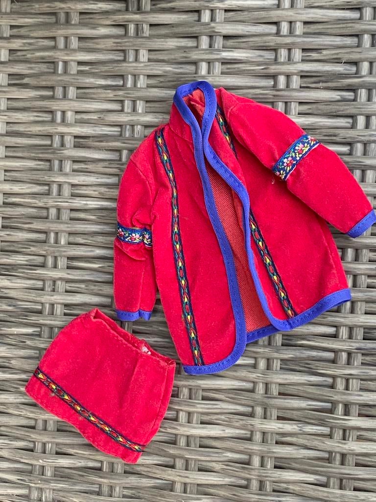 Vintage Barbie Benetton 90 s Mattel jas en rok, Verzenden, Kleertjes