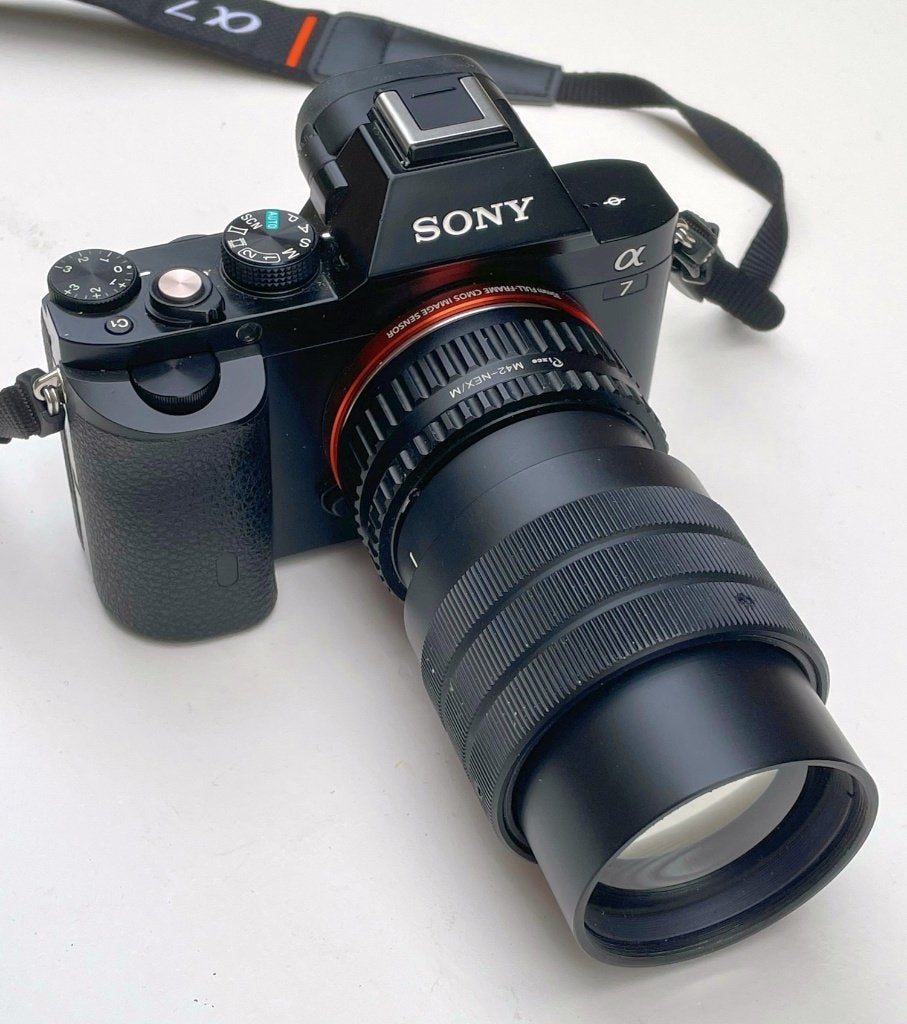 Mini Cyclop ofwel Helios 100mm f2 voor (bv.) Sony A7 serie, Ophalen of Verzenden, 1960 tot 1980, Lens of Lenzen