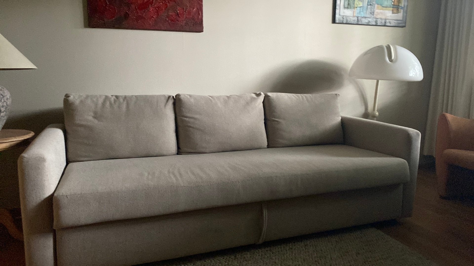 Slaapbank ikea, 100 cm, Beige, Tweepersoons, Ophalen of Verzenden