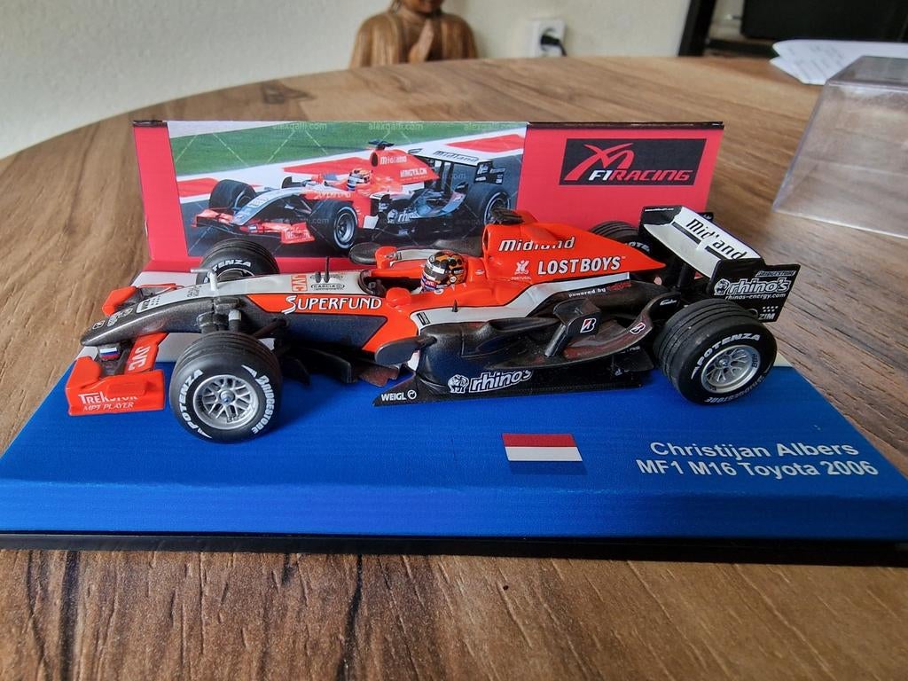 Christijan Albers.  MF1 M16 Toyota 2006. Minichamps 1:43., Ophalen of Verzenden, Zo goed als nieuw, Auto's