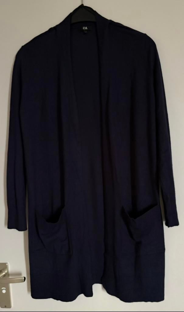 Nieuw C&A Lang Gebreid Vest - Donkerblauw, Maat XS, Kleding | Dames, Ophalen of Verzenden, Zo goed als nieuw, Maat 34 (XS) of kleiner