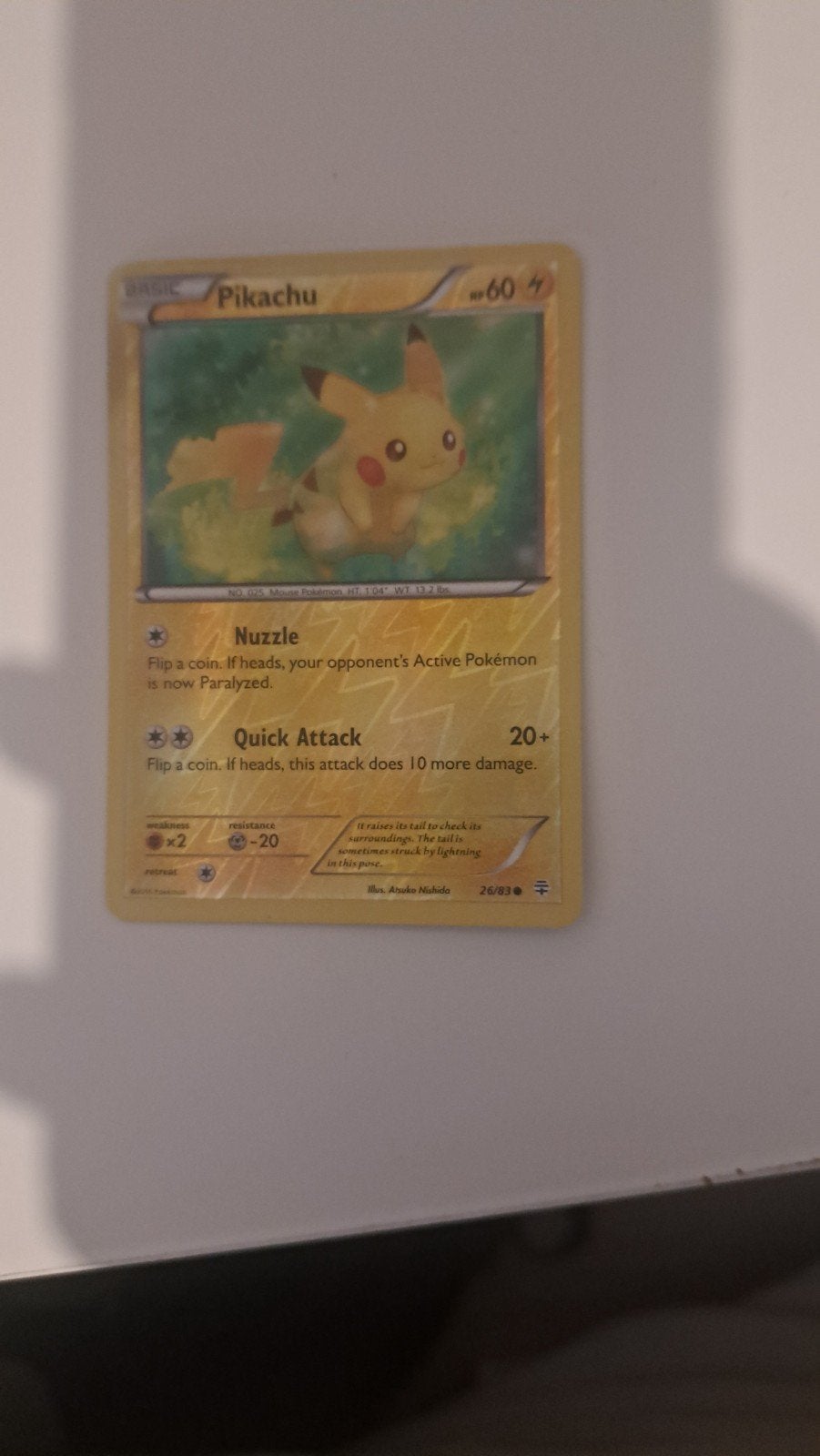 Pikachu Pokémon Kaart 26/83 - Basic - Nuzzle Quick Attack, Ophalen of Verzenden, Zo goed als nieuw, Losse kaart