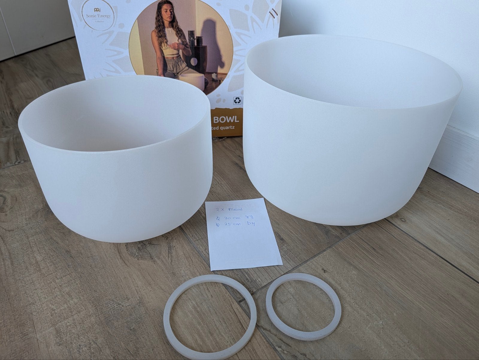 Sonic Energy Kristallen Klankschalen Set - Nieuw 30 en 25 cm, Ophalen of Verzenden, Nieuw