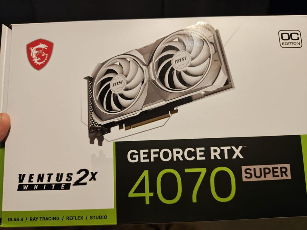 RTX 4070 SUPER Ventus 2X White, Computers en Software, Videokaarten, Zo goed als nieuw, Nvidia, PCI-Express 4.0, GDDR6, HDMI, DisplayPort