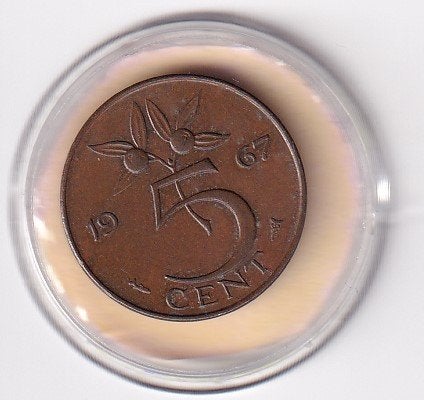 5 Cent 1967 b Zeer Mooi, Verzenden, Koningin Juliana, 5 cent, Losse munt