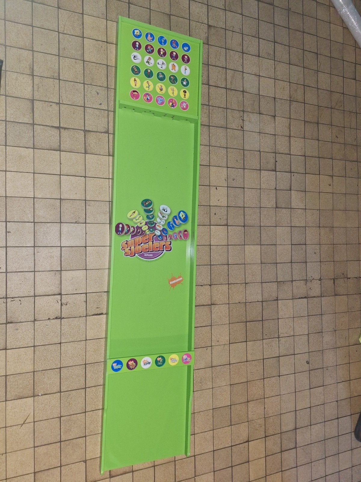 Vintage Groene Nickelodeon Sjoel Tafel voor Kinderen, Ophalen, Gebruikt, Jongen of Meisje