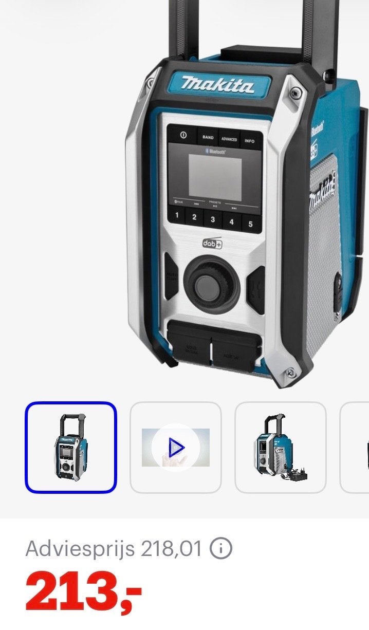 Makita DMR110 Bouwradio DAB+ FM Bluetooth