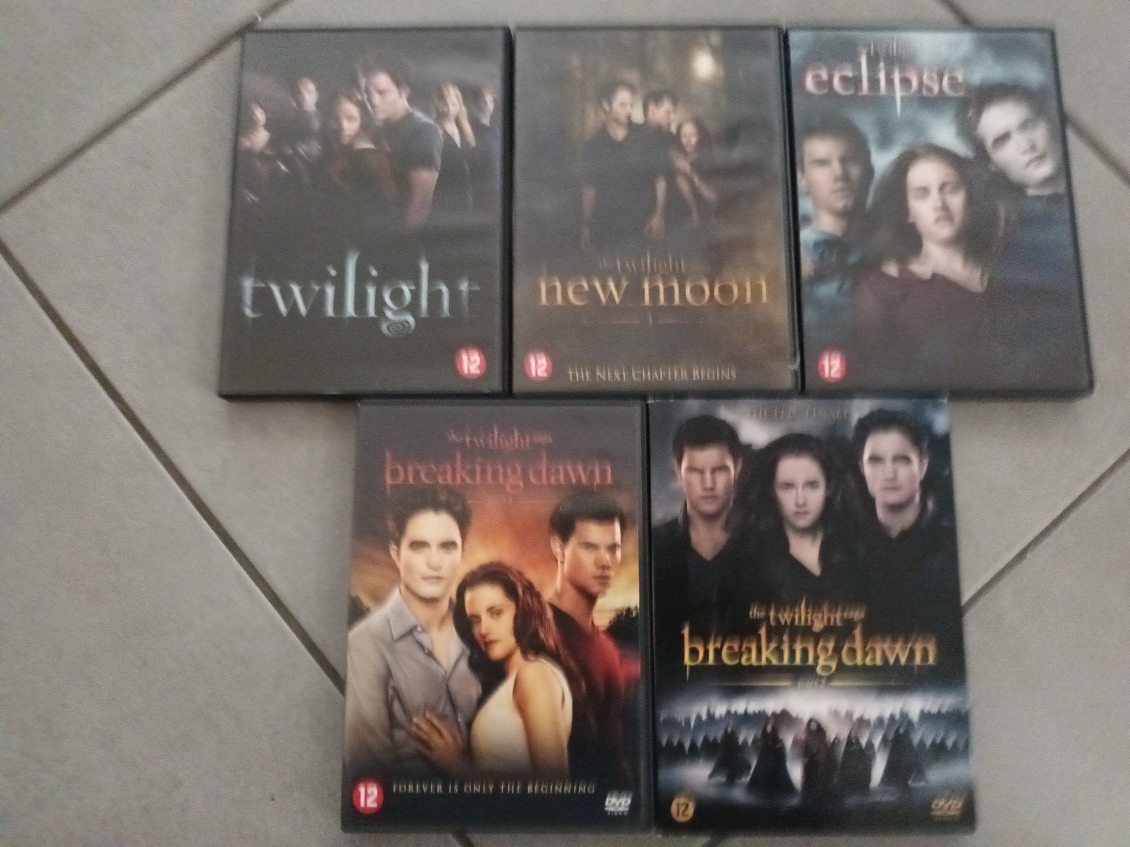dvd complete reeks Twilight, Vanaf 12 jaar, Ophalen of Verzenden, Zo goed als nieuw, Science Fiction en Fantasy