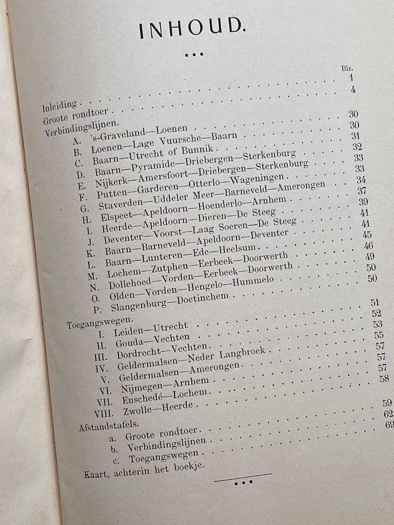 ANWB Rijwieltochten over rustige wegen - G.A. Pos 1920, Antiek en Kunst, Antiek | Boeken en Bijbels, Ophalen of Verzenden