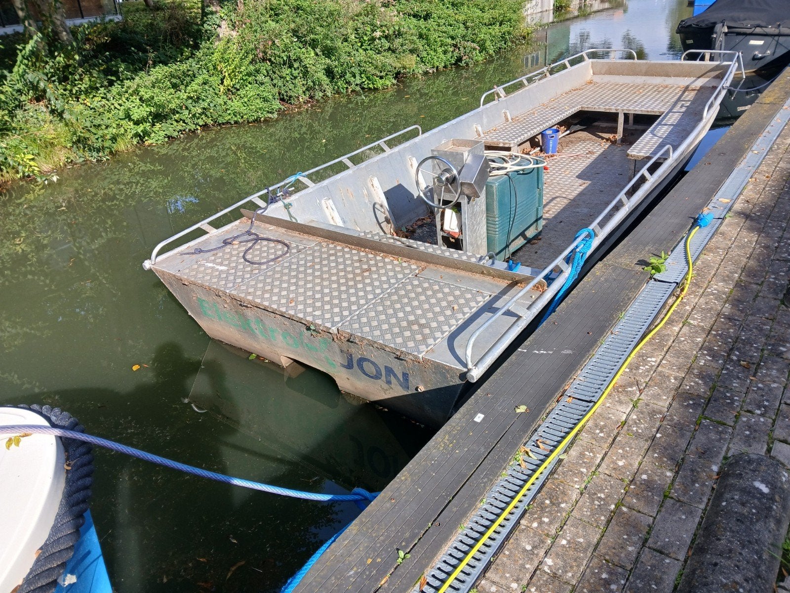 alu Jon 622  dubbel vloer elektrische aandrijving., Watersport en Boten, Ophalen, Aluminium, Buitenboordmotor, Tot 10 pk