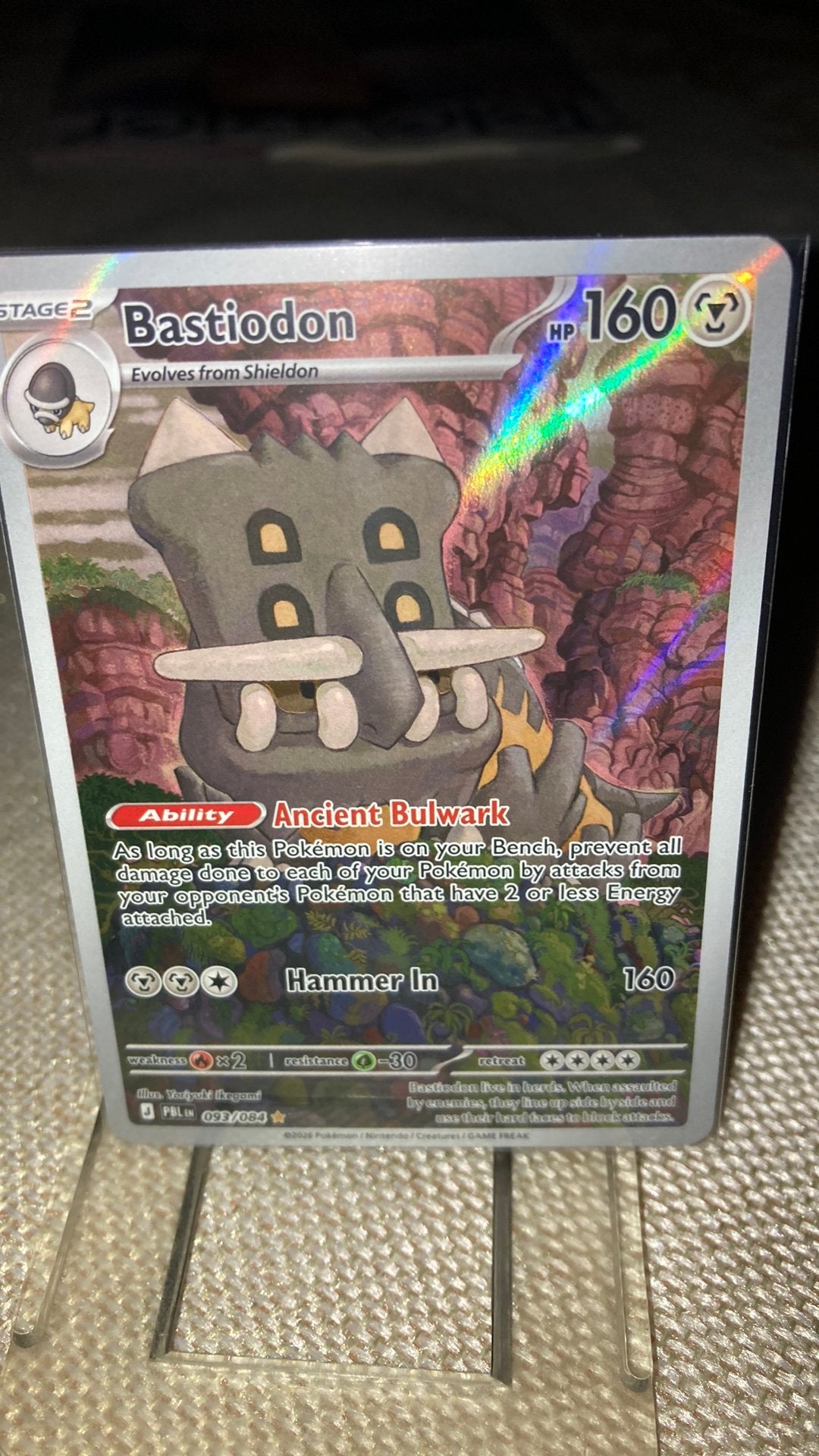 Pokemon Bastiodon 93/84 Pitch Black 4,00 euro, Ophalen of Verzenden, Zo goed als nieuw