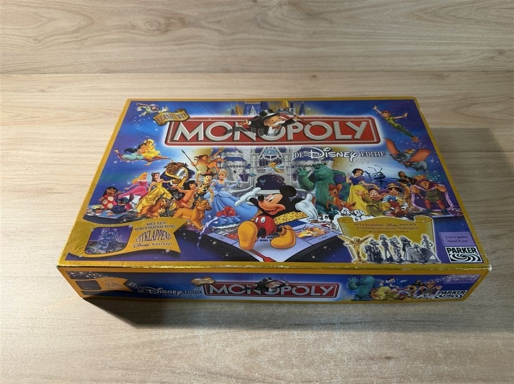 Monopoly disney met 3d kasteel - s6738, Verzenden, Zo goed als nieuw