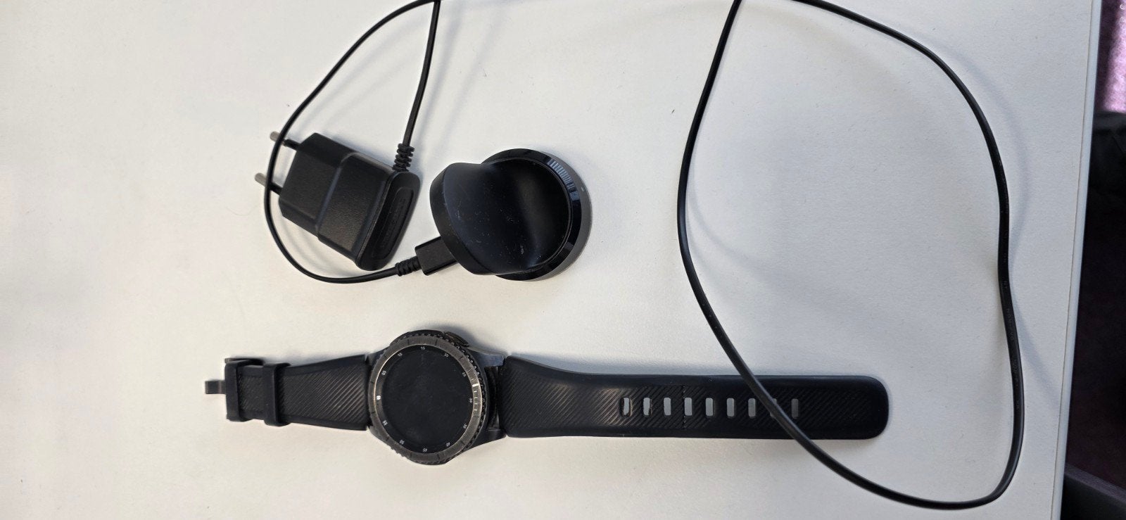 Samsung Gear S3 Frontier Smartwatch - Zwart, Gebruikt, Zwart, Ophalen of Verzenden, Samsung