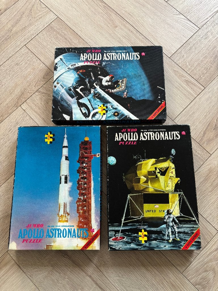 Vintage Jumbo puzzels Apollo Astronauts 1072, 1073 en 1075., Ophalen of Verzenden