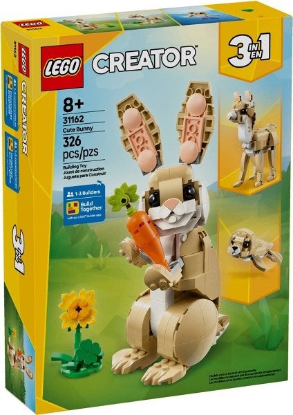 Lego Creator set 31162  Cute Bunny, Lego, Nieuw, Ophalen of Verzenden, Compleet