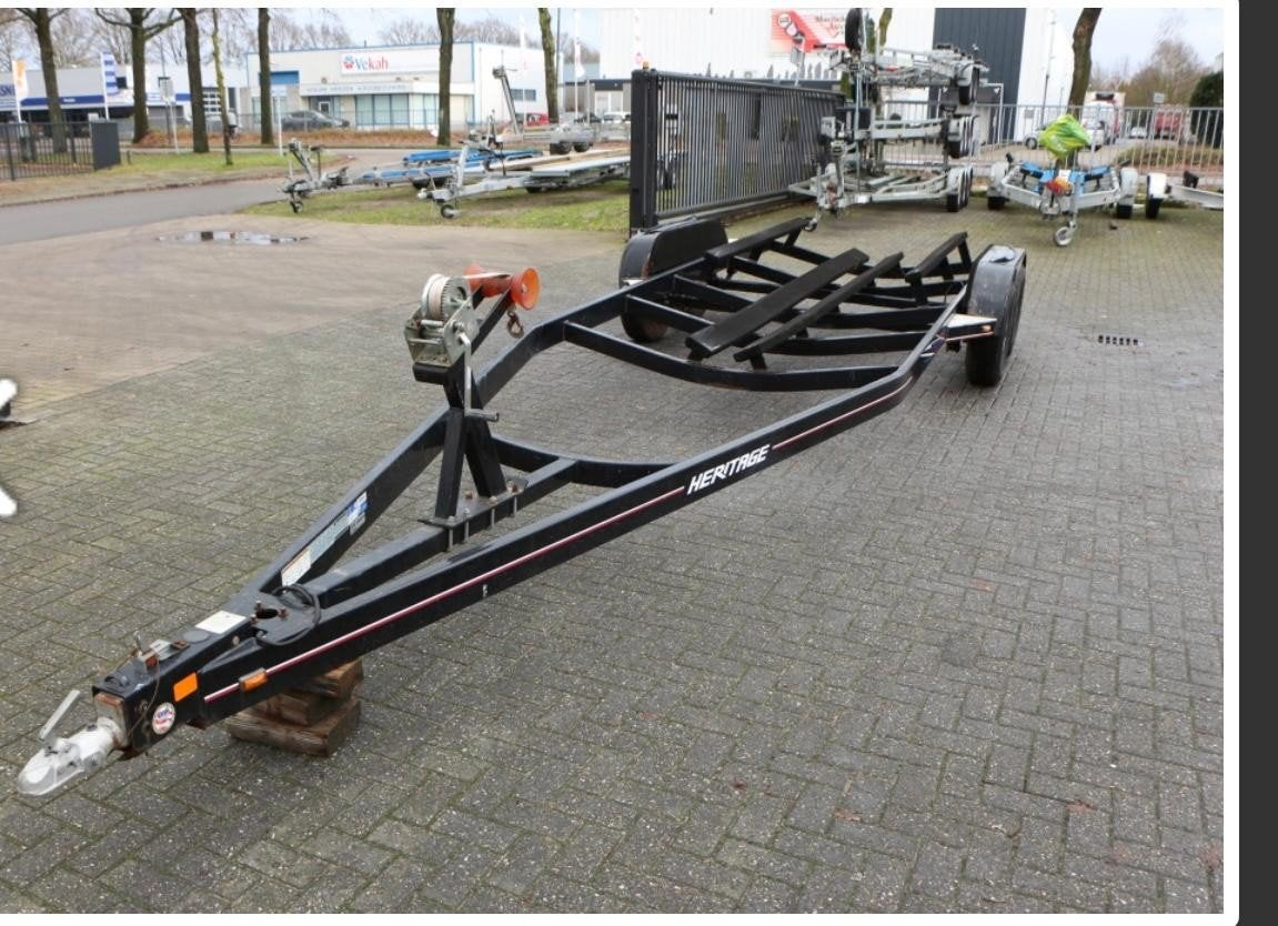 Grote Heritage Stallingstrailer / Boottrailer 9,5 m, Watersport en Boten, Boottrailers, Ophalen, Gebruikt, 9 meter of meer, Stallingstrailer